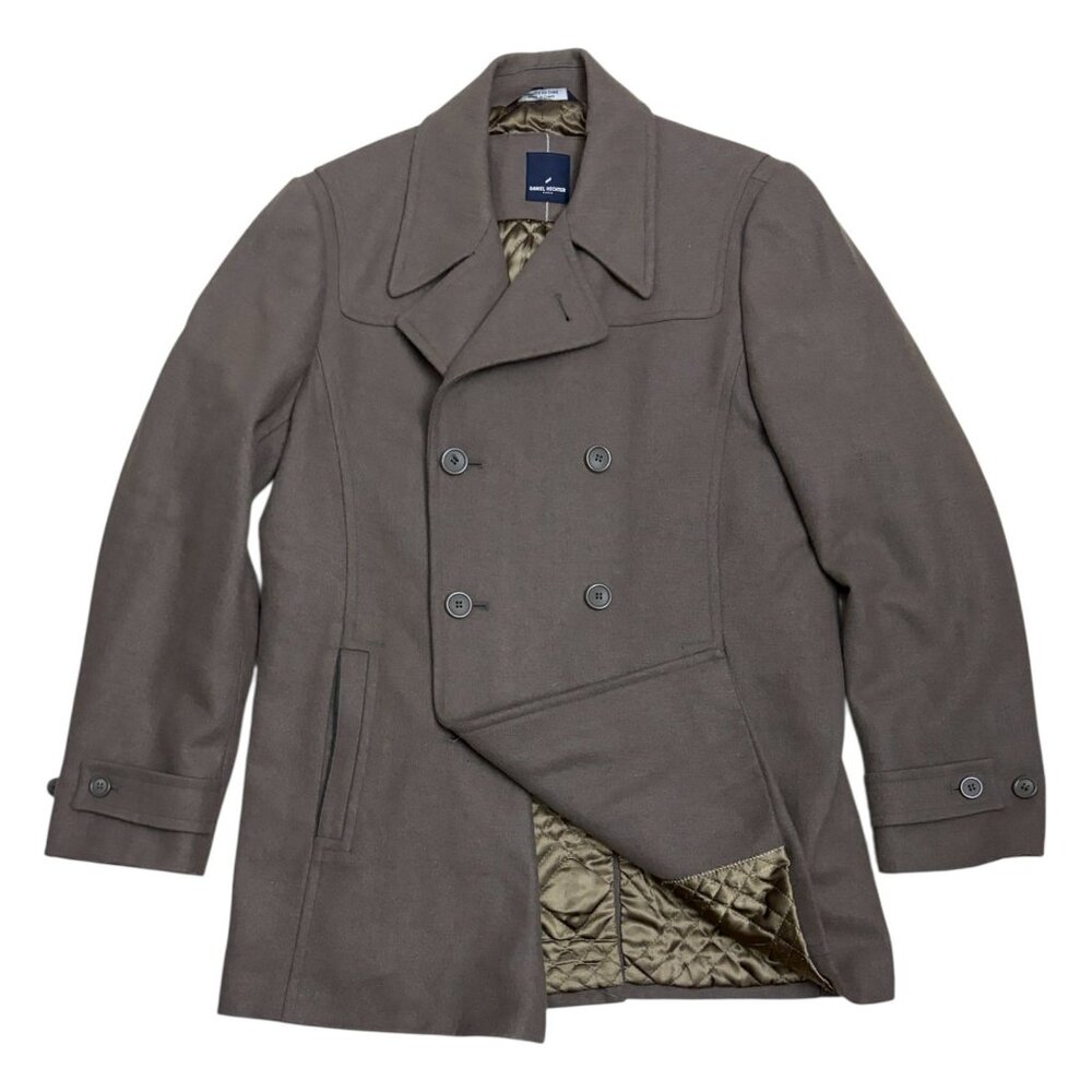 DANIEL HECHTER Designer Insulated Business Casual Pea Coat Mens Small